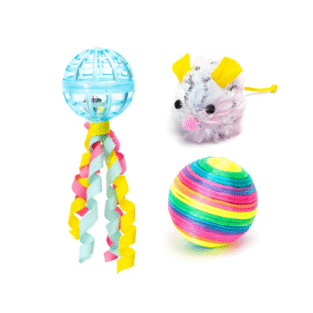 ROTAĻLIETU KOMPLEKTS KAĶIEM SPILGTS