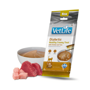 VET LIFE CAT CREAMY DIABETIC CHICKEN & TUNA 60G N4
