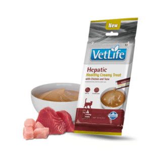 VET LIFE CAT CREAMY HEPATIC CHICKEN & TUNA 60G N4