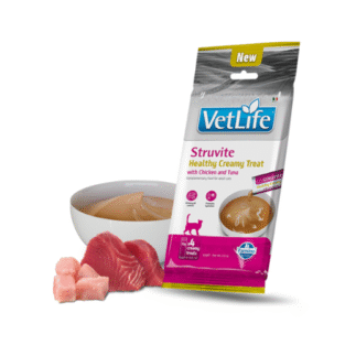 VET LIFE CAT CREAMY STRUVITE CHICKEN & TUNA 60G N4